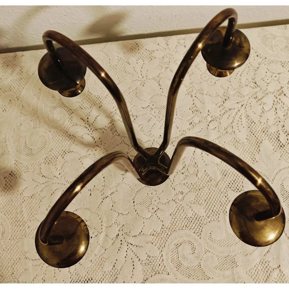 Vintage brass 5 Arm Candelabra Scandinavian Style
